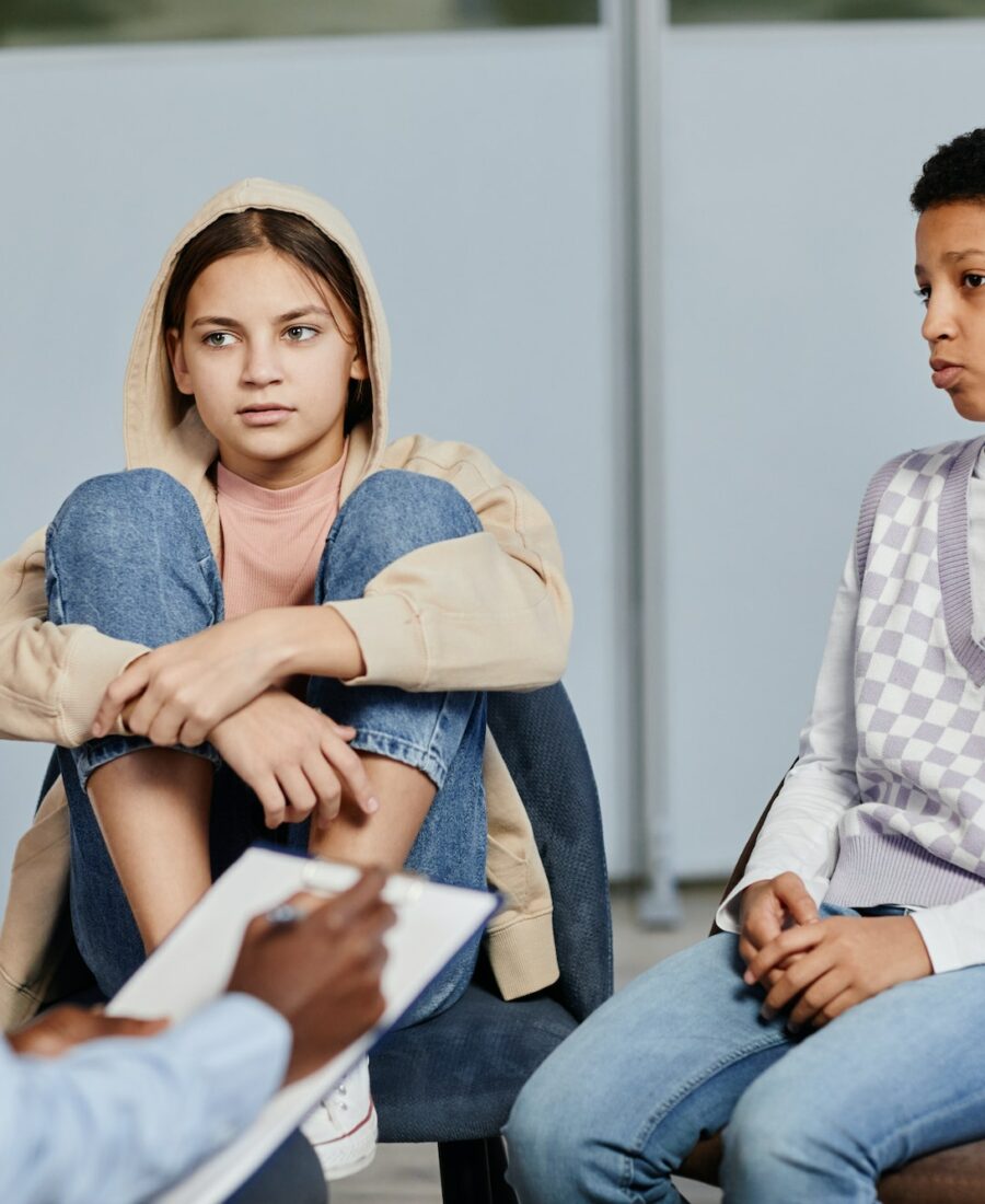 Teenagers in Therapy Session